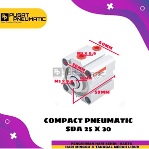 PNEUMATIC COMPACT CYLINDER SD 25X30 / SDA 25 X 30