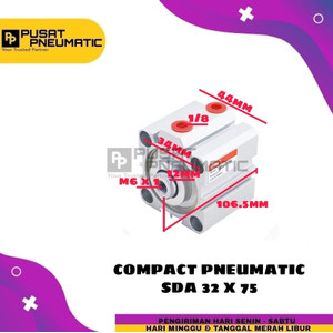 PNEUMATIC COMPACT CYLINDER SD 32X75 / SDA 32 X 75