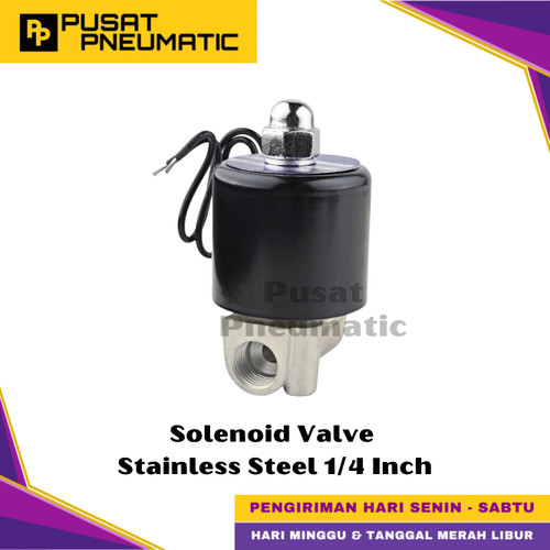 Solenoid Valve Stainless Steel UWS-08 1/4" Ac 220 / Dc 24