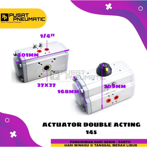 Pneumatic Actuator 145DA Double acting Ball valve 5" & 6"