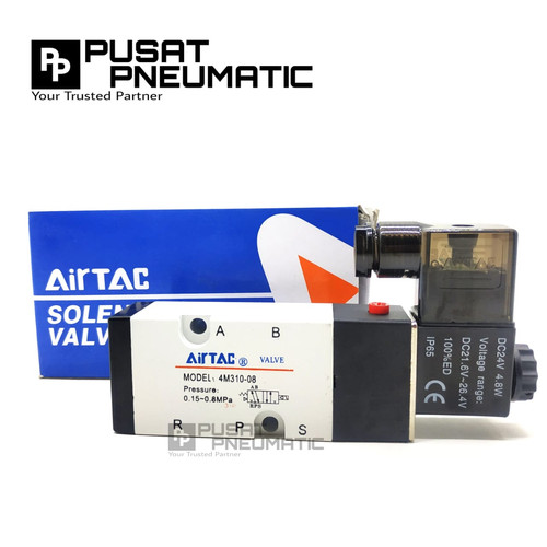 Solenoid Valve 4m310 08 / 4m310-08 Airtac 220v ac/ 24v dc