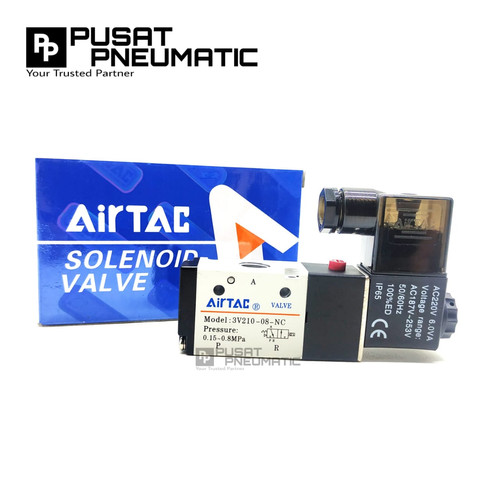 Solenoid Valve 3v210 08 Airtac 220v ac/ 24v dc/ 110