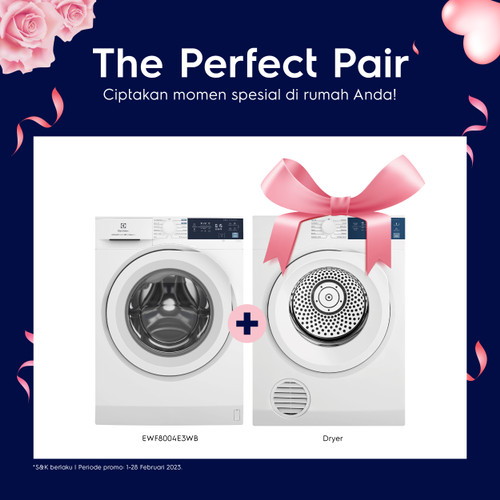 Paket Perfect Pair Frontload EWF8004E3WB + Dryer