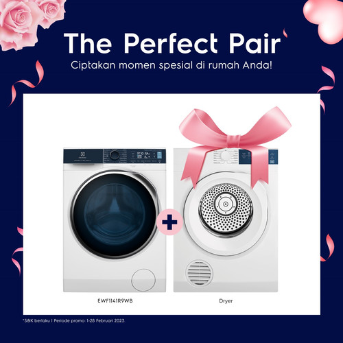 Paket Perfect Pair Frontload EWF1141R9WB + Dryer