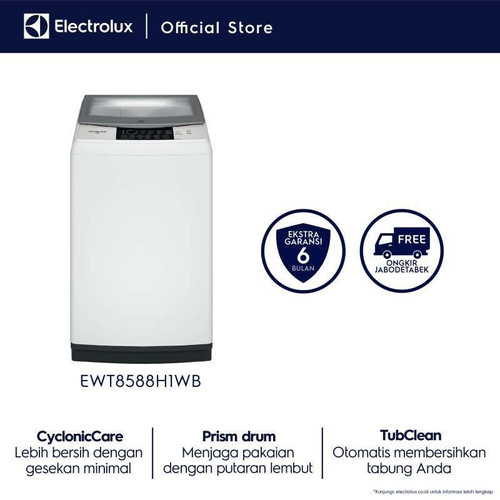 Mesin Cuci Topload ELECTROLUX EWT8588H1WB / EWT 8588H1WB