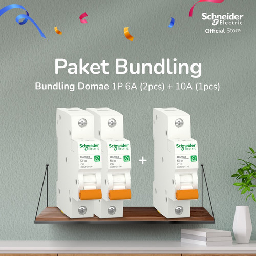 Bundle Schneider Electric MCB DOMAE 6A(2pcs) + MCB DOMAE 10A(1pcs)