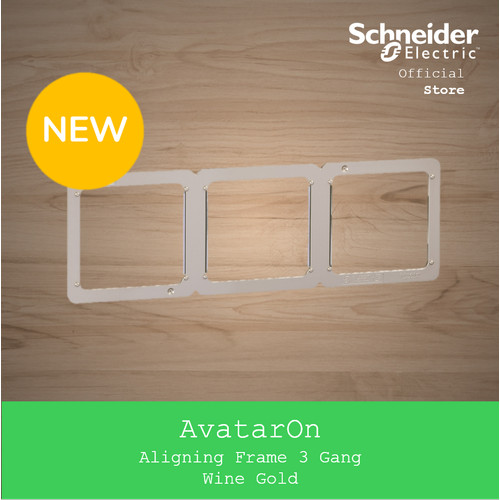 Schneider Electric AvatarOn Aligning Frame 3 Gang Gold - E8331_36_WG