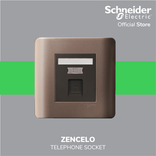 Schneider Electric ZENcelo 1 Gang Kotak Kontak RJ11 - E8431RJS4_SZ