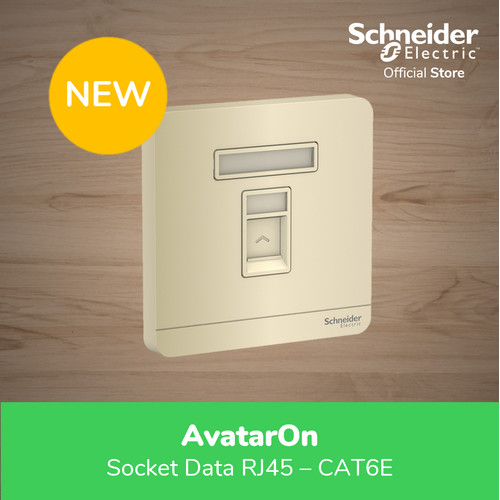 Schneider Electric AvatarOn Gold Data Socket RJ45 CAT6E - E8331RJS6_WG