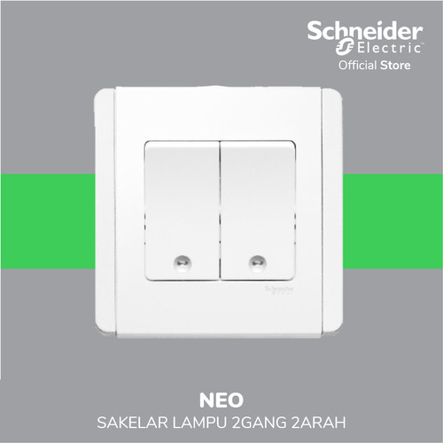 Schneider Electric Neo Saklar Lampu 2 Gang 2 Arah- E3032V2_EWWW_G3