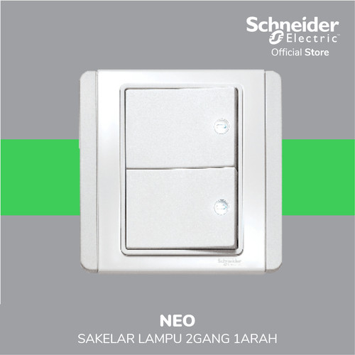 Schneider Electric Neo Saklar Lampu 2 Gang 1 Arah - E3032H1_EWWW_G3