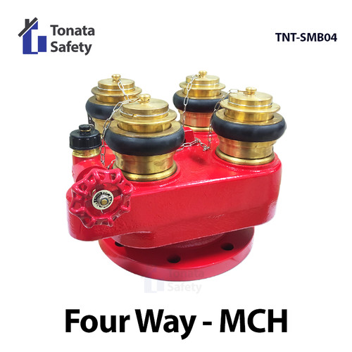 Siamese Brass Four Way / Kuningan / Machino / 4 Way Connection