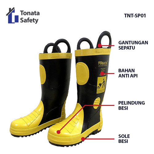 Sepatu Pemadam Kebakaran Tonata / Safety Fire Boot - 40