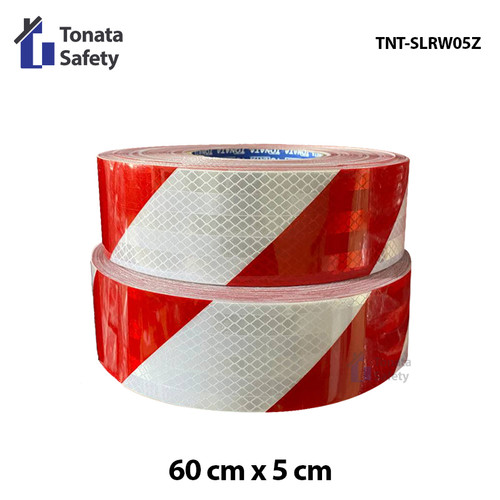 Scotlight / Sticker Pemantul Cahaya Tonata / Merah Putih Zebra 60 cm