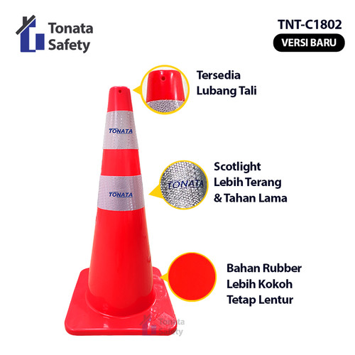 Safety Traffic Cone / Kerucut Lalu Lintas Tonata 1.8 Kg - Putih