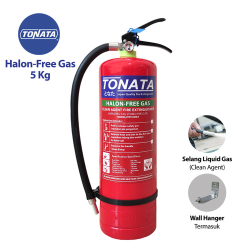 APAR 5 kg Tonata Clean Agent Eco Liquid Gas / Set Komplit