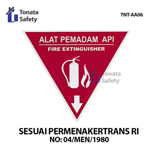 Segitiga APAR / Rambu Akrilik APAR Sesuai Permenakertans / TNT-AA06