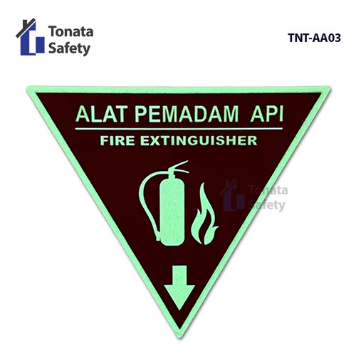 Segitiga APAR Glow In The Dark / Rambu Akrilik Alat Pemadam Api Ringan