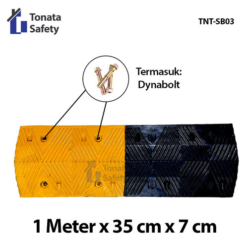 Rubber Speed Bump / Polisi Tidur Karet 100 x 35 x 7 / Speedbump - Tanpa Dyanbolt