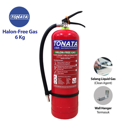 APAR 6 kg Tonata Clean Agent Eco Liquid Gas / Set Komplit