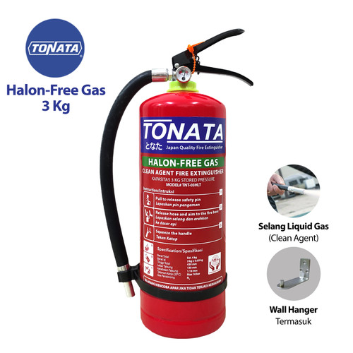 APAR 3 kg Tonata Clean Agent Eco Liquid Gas / Set Komplit