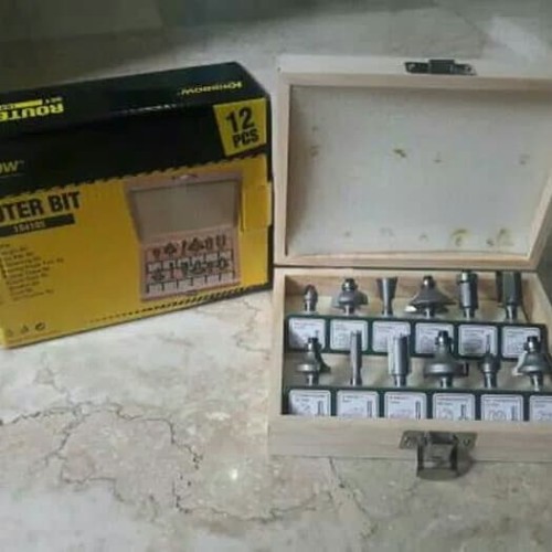 Mata Profil Set 12 Pcs Krisbow atau Router Bit Set