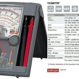 Sanwa YX360TRF Analog Multimeter Multitester Avometer