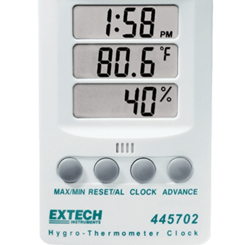 Extech 445702 Hygro-Thermometer Clock Extech Original USA 100% Murah