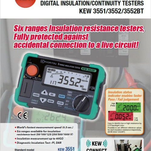 Kyoritsu 3551 Digital Insulation Continuity Tester Original Murah