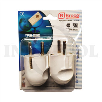 COLOKAN LISTRIK 1331055 / 2 PCS STEKER ARDE NEW GEE WHITE BROCO