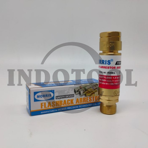 FLASHBACK ARRESTOR FOR TORCH ACETYLENE, 9/16" MORRIS