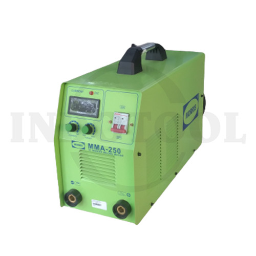 Mesin Las Inverter MMA-250 AMP GREEN 220V 1PHS MORRIS