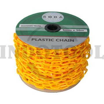 PLASTIC CHAIN YELLOW 6mm X 50M ROHA