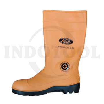 SEPATU KARET ANTI AIR / SEPATU BOOTS - KUNING 43 / SAFETY BOOT KUNING