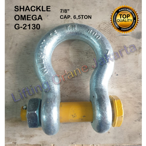 Segel Bow Shackle Omega G2130 6.5 Ton - 7/8" Mur Baut