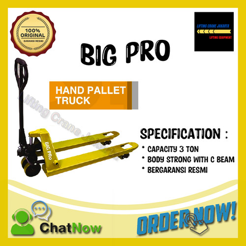 Hand Pallet Manual 3 Ton / 3000Kg BIGPro