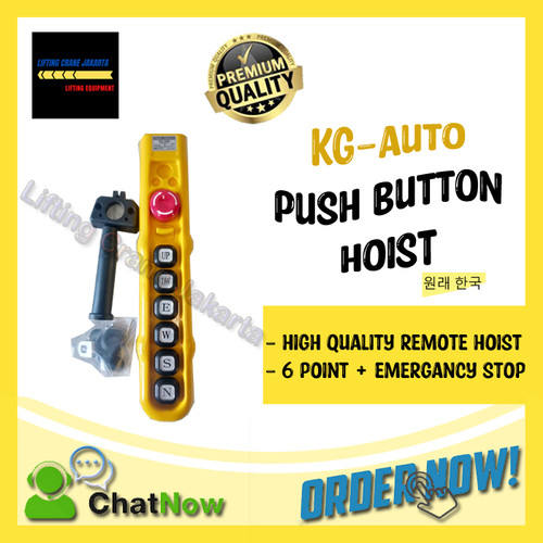 Remote Control Hoist Push Button Hoist 6Tombol Single Speed