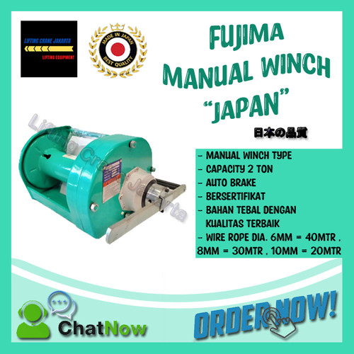 Manual Winch Hand Winch Cap 2 Ton FUJIMA