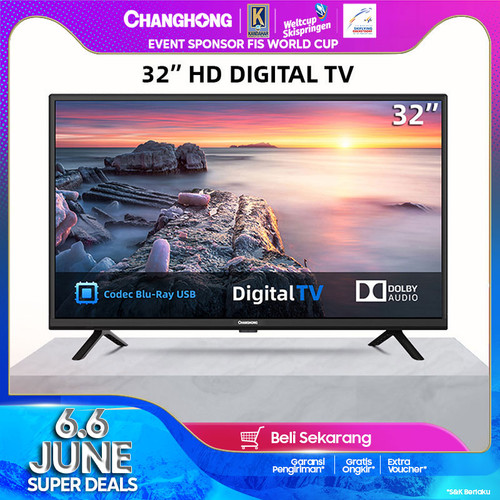 Changhong 32 Inch Digital LED TV (L32G5W) HD TV-USB Moive