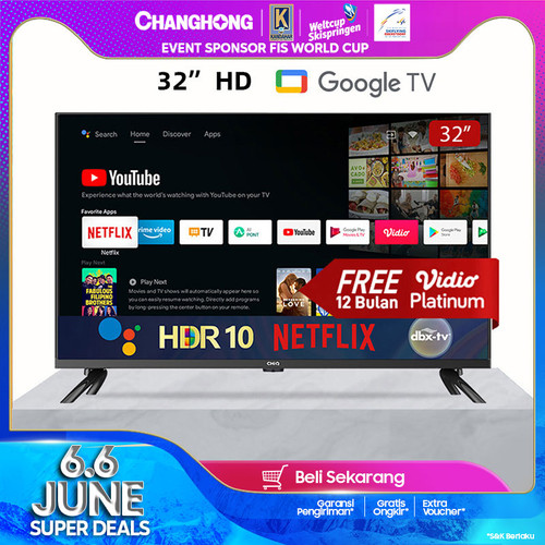 CHiQ 32 Inch Android 11 Frameless Smart TV Digital LED TV L32G7P