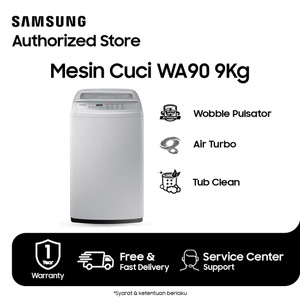 Samsung Mesin Cuci 9 Kg Top Loading Wobble Technology-WA90H4200SG