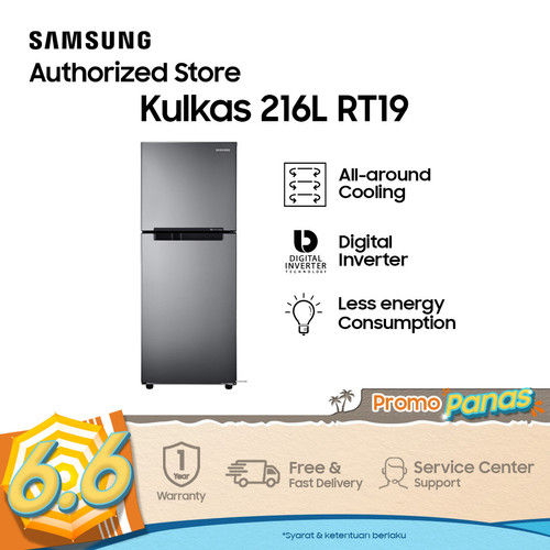 Samsung Kulkas 2 Pintu 203 L RT19M dengan All-around Cooling - RT19M30