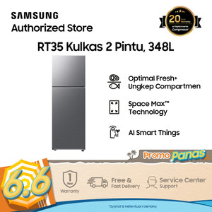 Samsung Kulkas 2 Pintu dengan Ungkep Compartment 348L - RT35CG5440S9SE