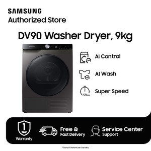 Samsung Dryer 9Kg dengan Super Speed, Hygiene Care - DV90T7240BX/SE