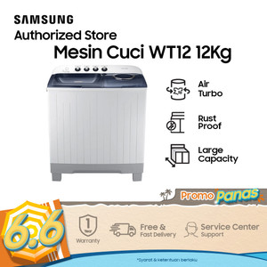 Samsung Mesin Cuci 2 Tabung, 12 Kg - WT12J4200MB