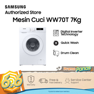 Samsung Mesin Cuci Front Loading 7 Kg Quick Wash 18" - WW70T3020WW/SE