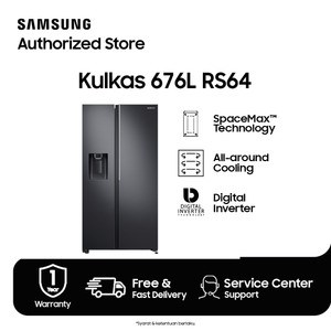 Samsung Kulkas Side By Side All-around Cooling, 676L - RS64R5141B4