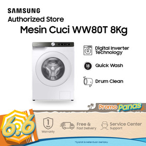 Samsung Mesin Cuci Front Loading 8 Kg Ecobubble™ - WW80T504DTT/SE