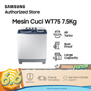 Samsung Mesin Cuci 2 Tabung , 7,5 Kg - WT75H3210MB