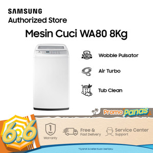 Samsung Mesin Cuci Top Loading Wobble Pulsator 8 Kg - WA80H4200SW